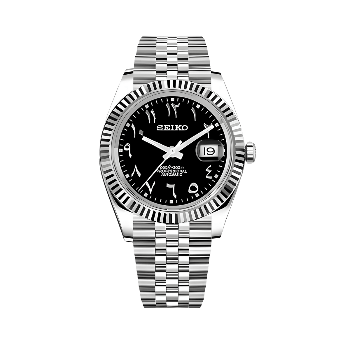 SEIKO MOD ARABISCHES ZIFFERBLATT | SCHWARZ