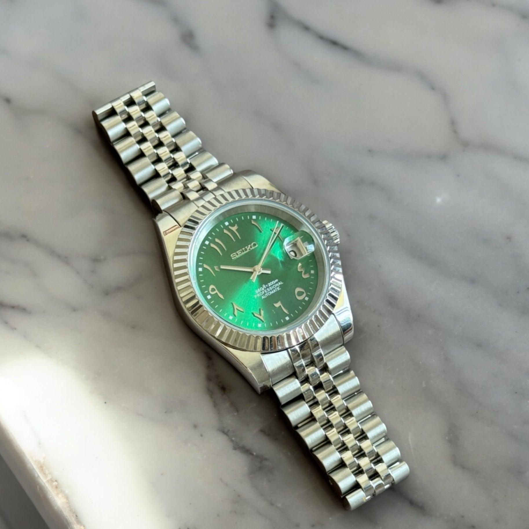 SEIKO MOD ARABISCHES ZIFFERBLATT | GRÜN