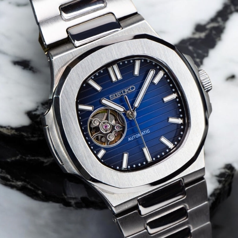 SEIKO MOD NAUTILUS | OFFENES HERZ BLAU