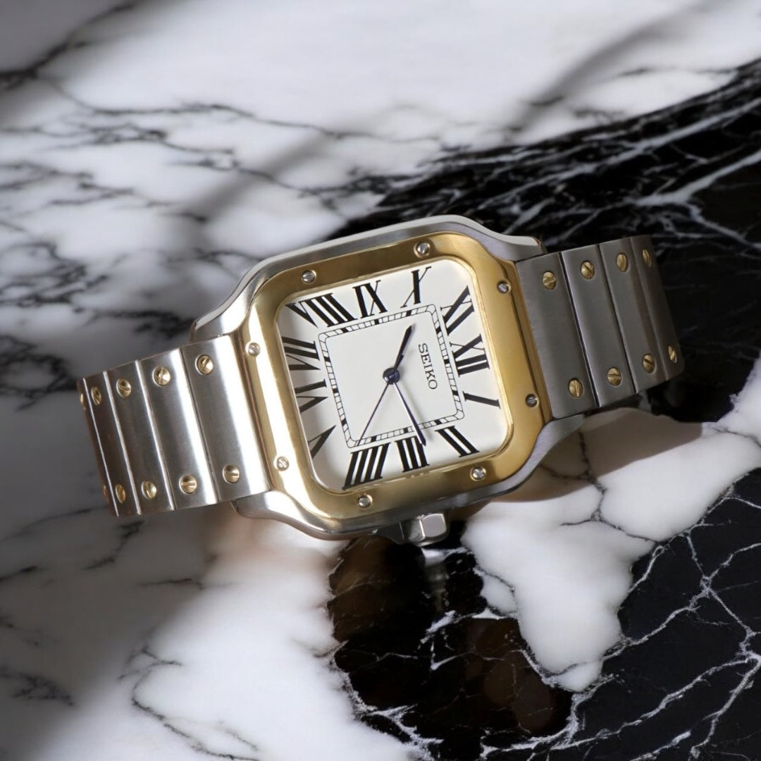 SEIKO MOD SANTOS | GOLD/STAHL