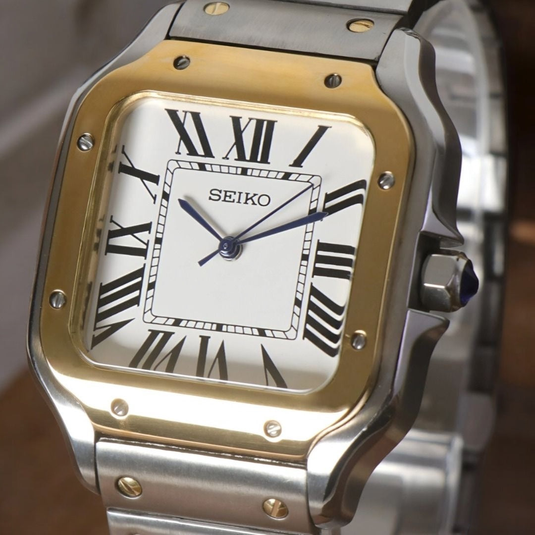 SEIKO MOD SANTOS | GOLD/STAHL