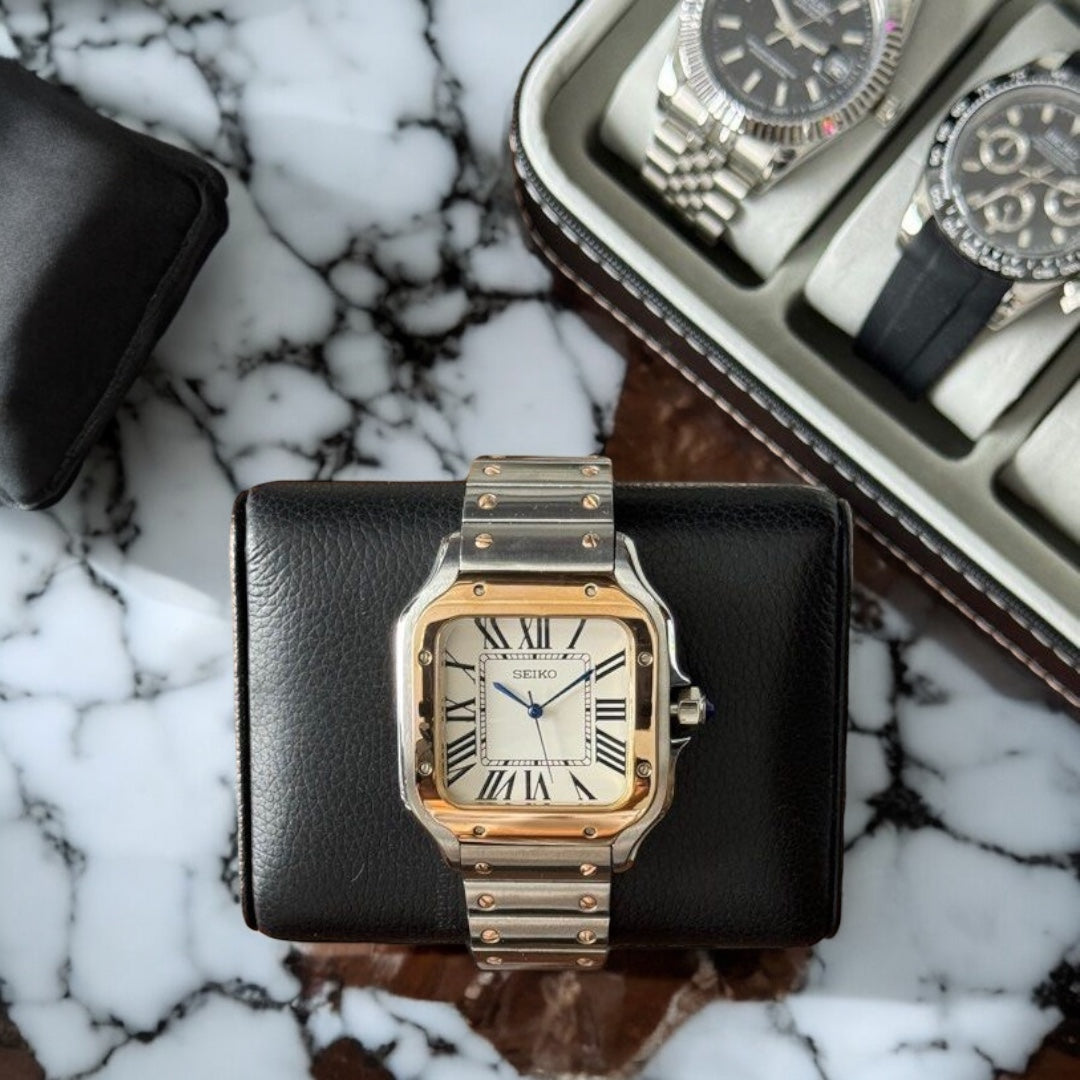SEIKO MOD SANTOS | GOLD/STAHL