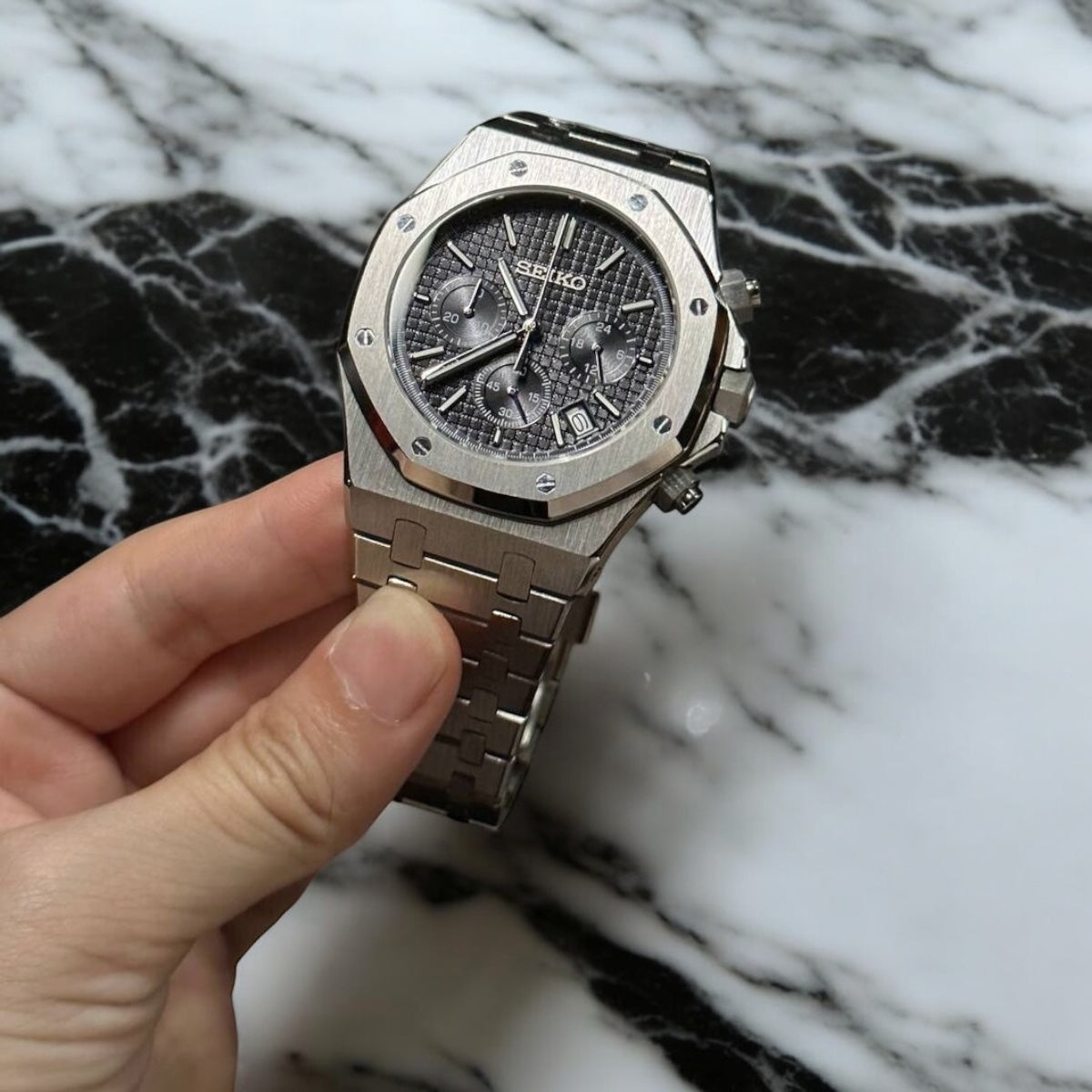 SEIKO MOD ROYAL OAK | SCHWARZER CHRONO