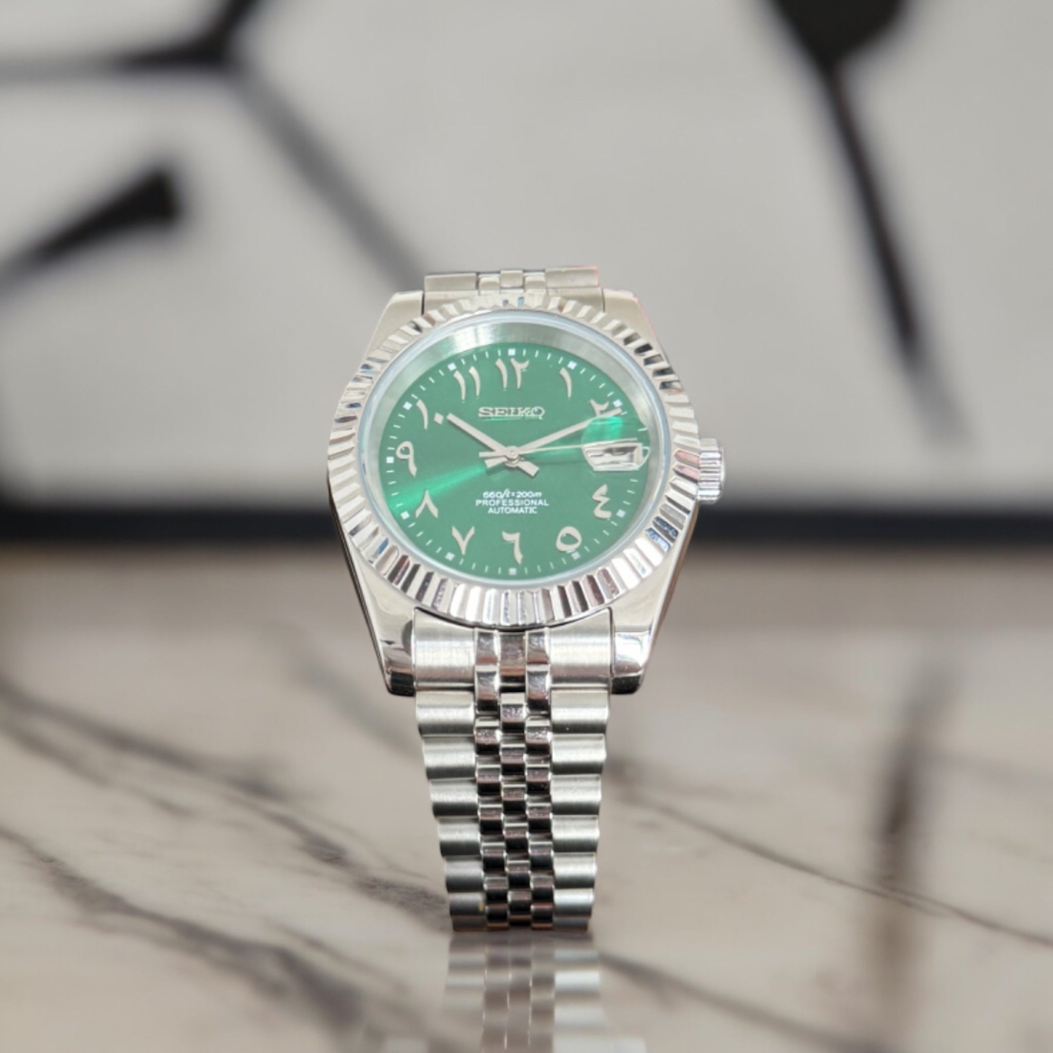 SEIKO MOD ARABISCHES ZIFFERBLATT | GRÜN