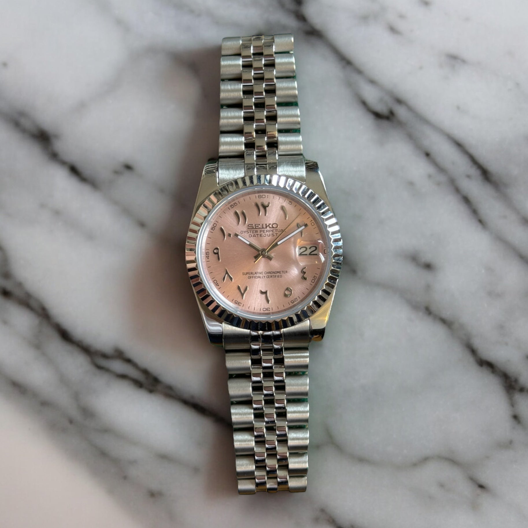 SEIKO MOD ARABISCHES ZIFFERBLATT | ROSA