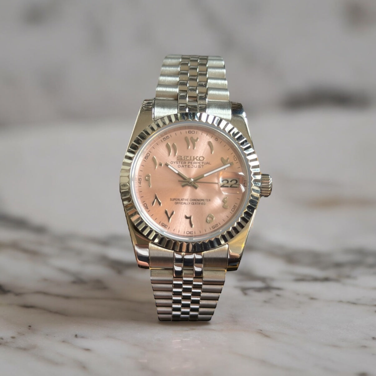 SEIKO MOD ARABISCHES ZIFFERBLATT | ROSA